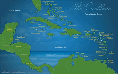Islands Of The Caribbean Map